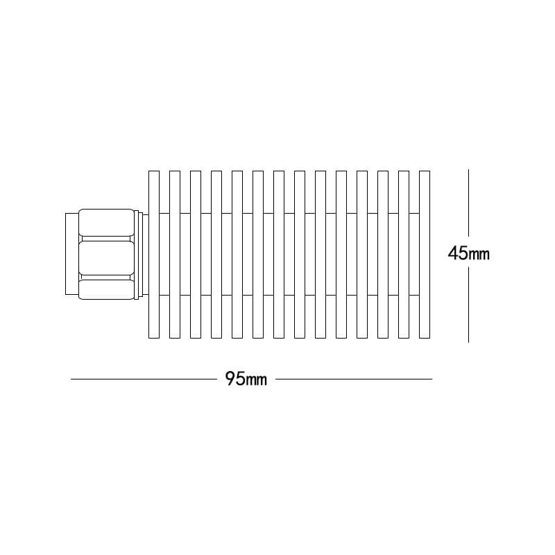 50W UHF dummy load dimension